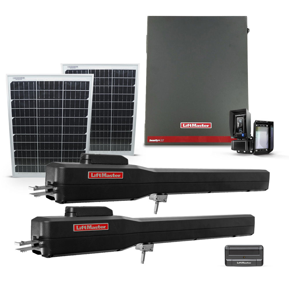 LiftMaster Upgraded Dual Swing Gate Opener Solar Kit | LIF-LA500XL40W-DUAL