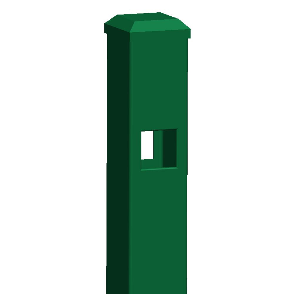 2" x 58" Residential Line Post Doggie Picket Spear Head (Green)