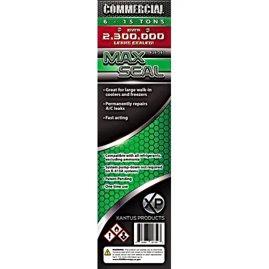 Xantus Products 26-101 Max Seal Commercial Direct Inject AC Leak Sealant, 6-15 Tons