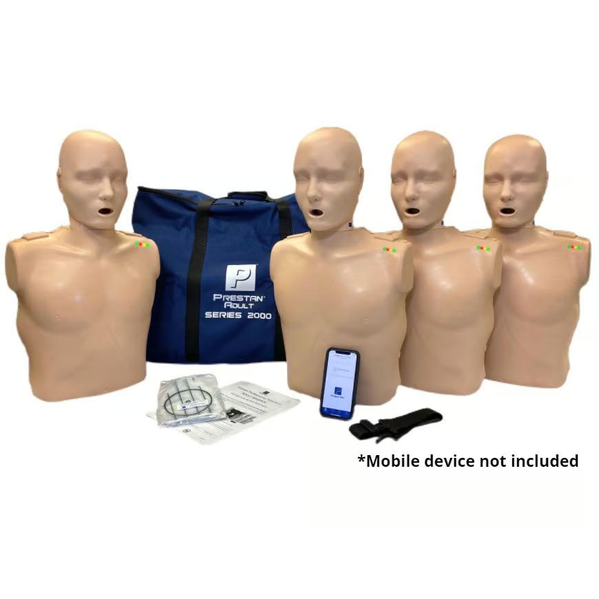 Prestan Professional Adult 2000 CPR Training Manikin, Medium Skin Tone - Pack of 4 | CPR-PP-AM-2000-4-MS