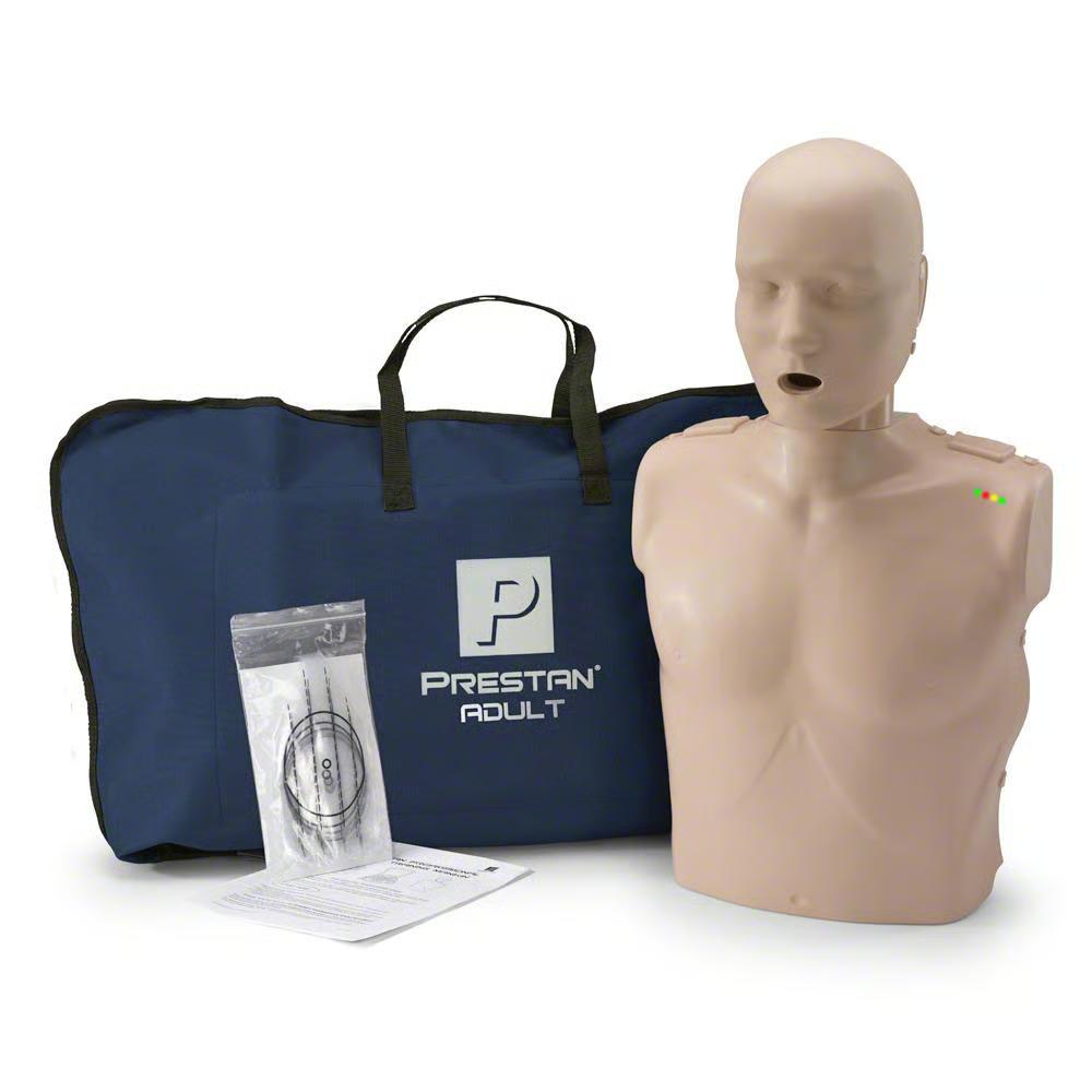 Prestan Professional Adult CPR Training Manikin with Monitor, Medium Skin Tone | CPR-PP-AM-100M-MS