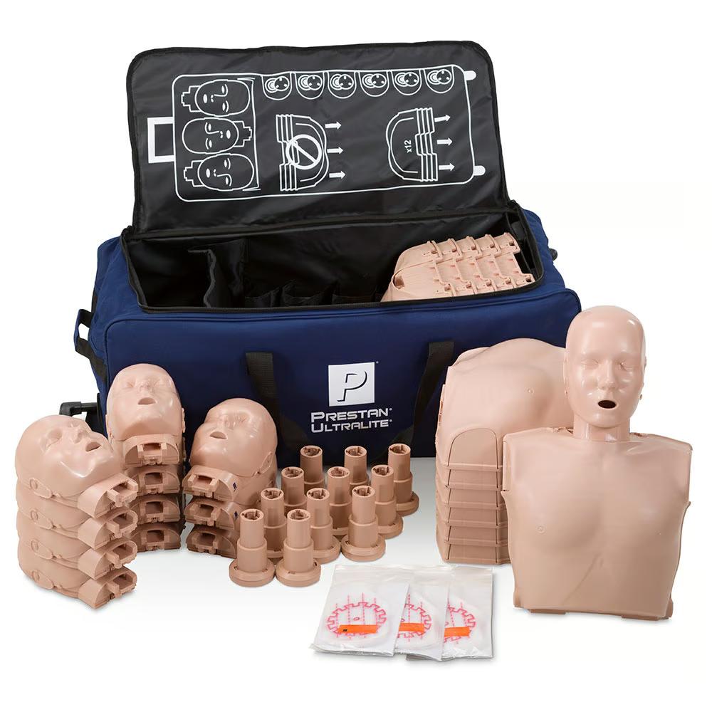 Prestan Professional Adult Ultralite CPR Training Manikin, Medium Skin Tone - Pack of 12 | CPR-PP-ULM-1200-MS