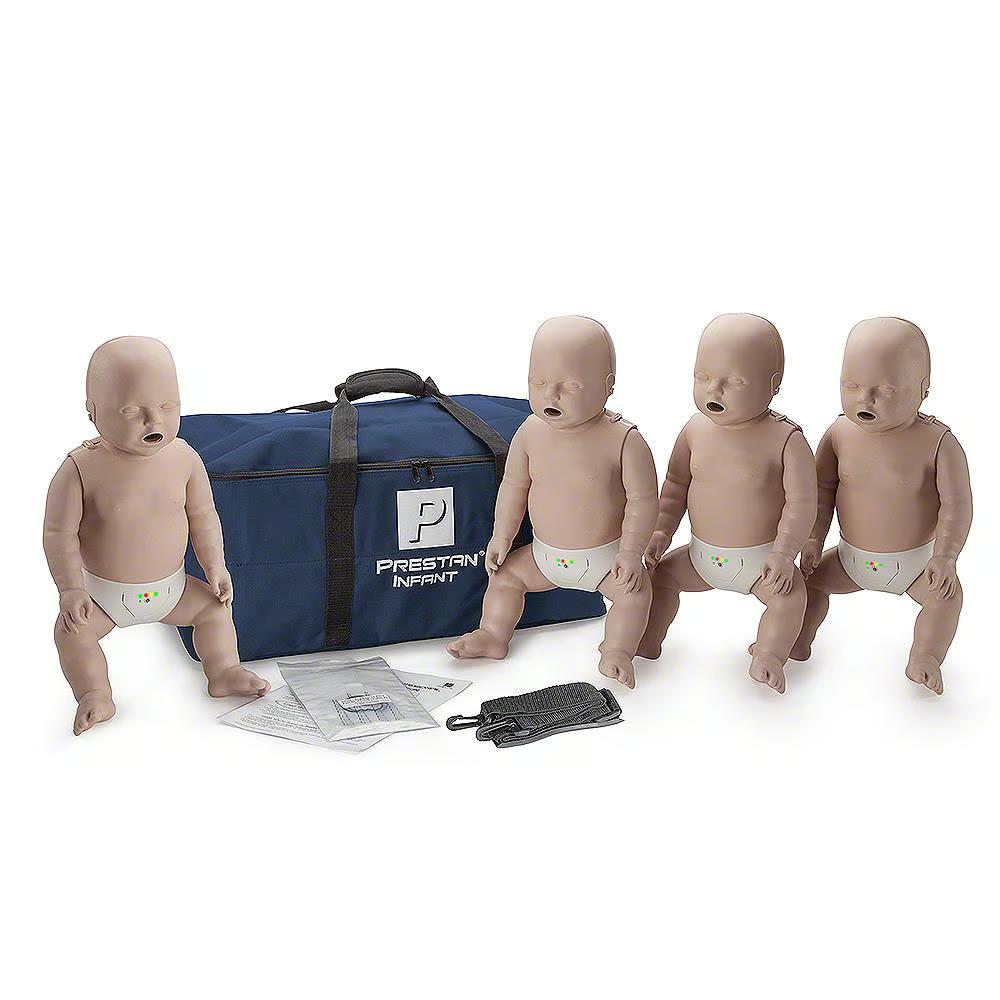 Prestan Professional Infant CPR Training Manikin with Monitor, Medium Skin Tone - Pack of 4 | CPR-PP-IM-400M-MS