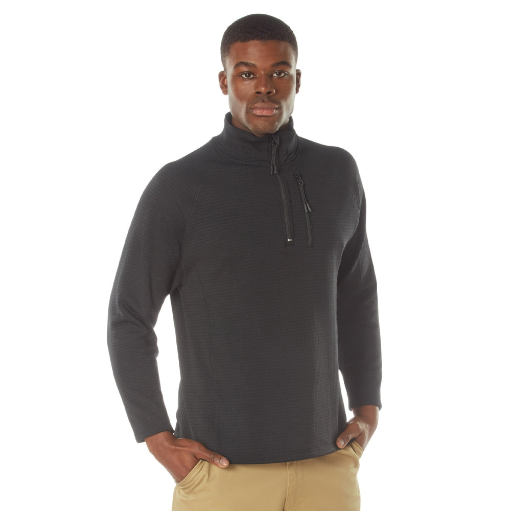 Rothco Grid Fleece Pullover (Black)