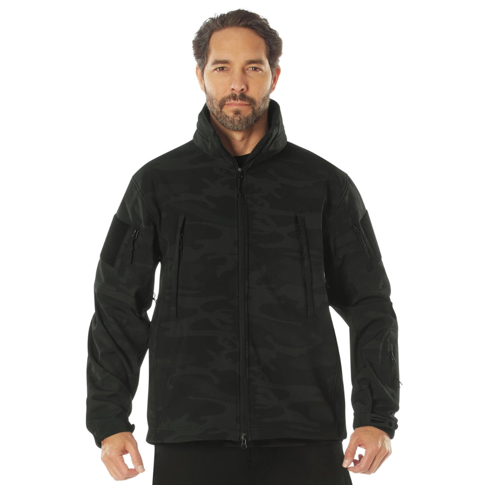 Rothco Midnight Camo Special Ops Soft Shell Jackets (Midnight Black Camo)