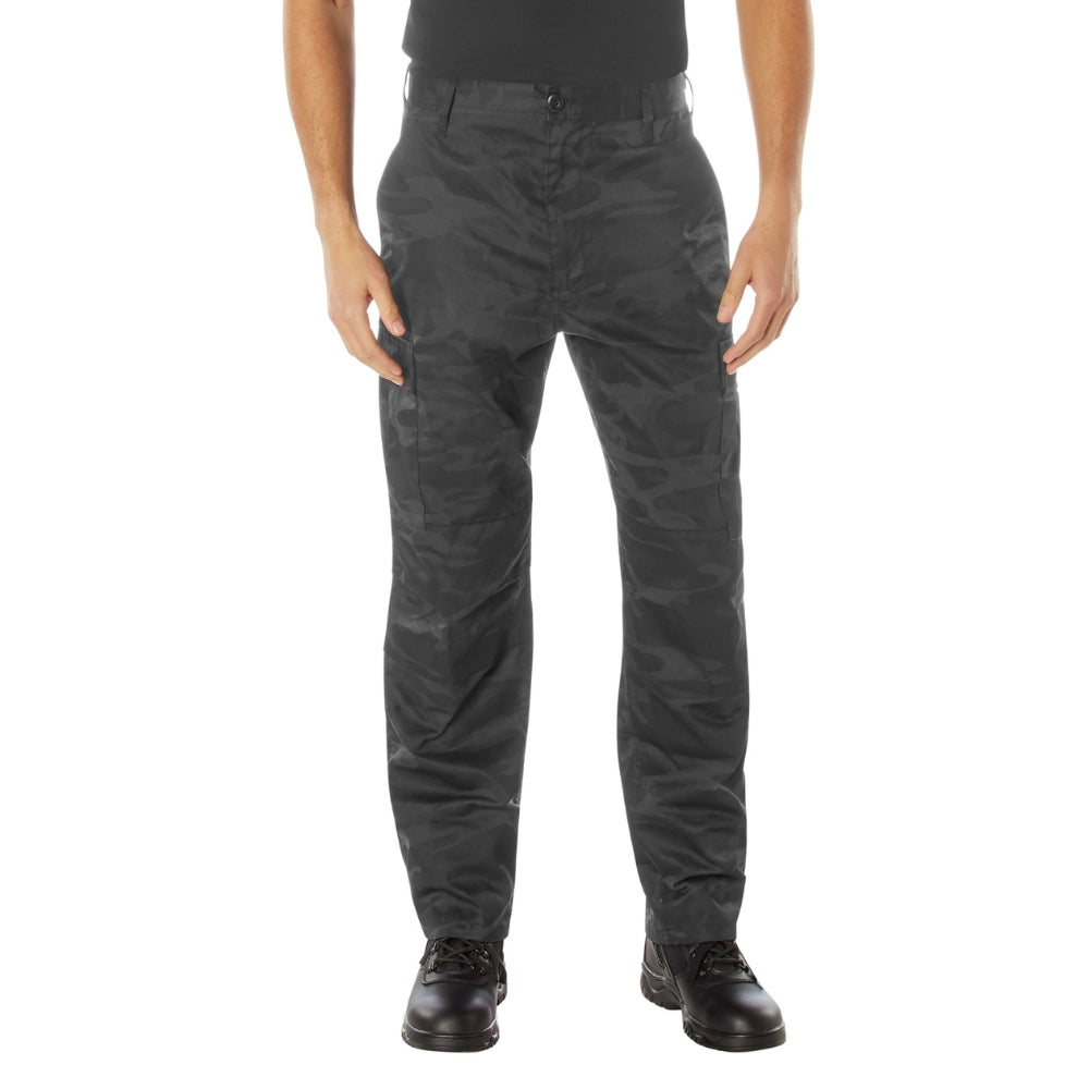 Rothco Midnight Camo Tactical BDU Pants (Midnight Black Camo)