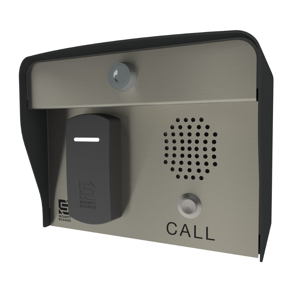 Security Brands RemotePro CR w/ Intercom (Post Mount) - SecurePass - Wiegand-Output Proximity Card Reader with Intercom – SecurePass – Post Mount | SEC-23-100I