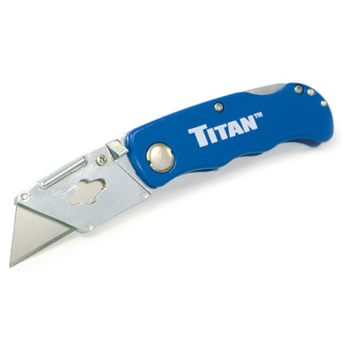 Titan Tools Blue Folding Pocket Utility Knife (11018)