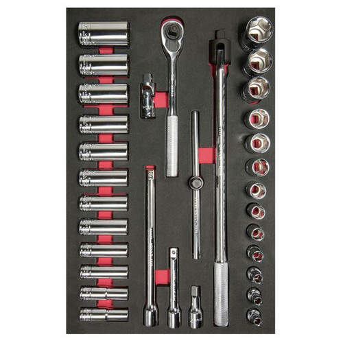 URREA 32 pc 1/2" DRIVE SOCKET SETS WITH ACCESSORIES #CH310