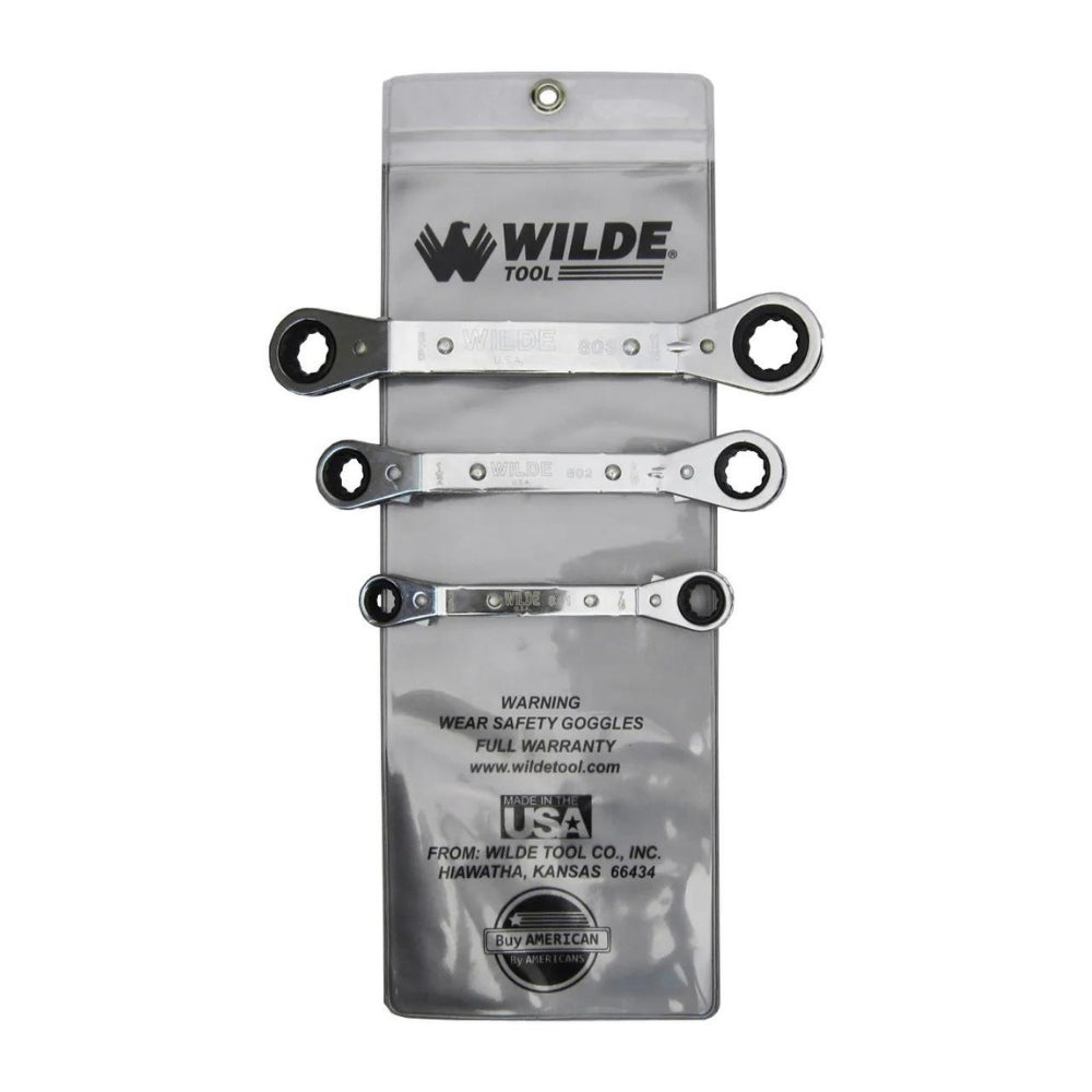 Wilde Tool 3 Piece Offset Ratchet Wrench Set | WIL-805/VR