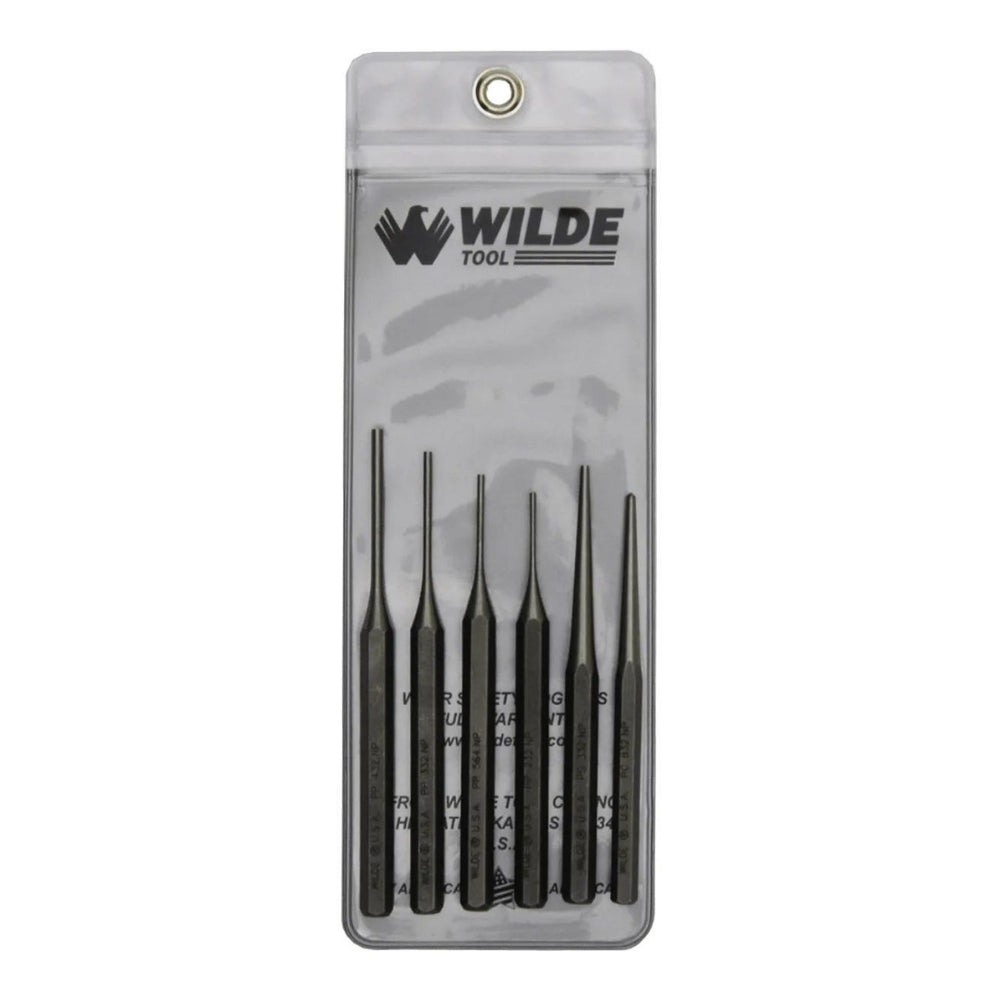 Wilde Tool 6 Piece Gunsmith Punch Set - Vinyl Pouch | WIL-G-6.NP/VP