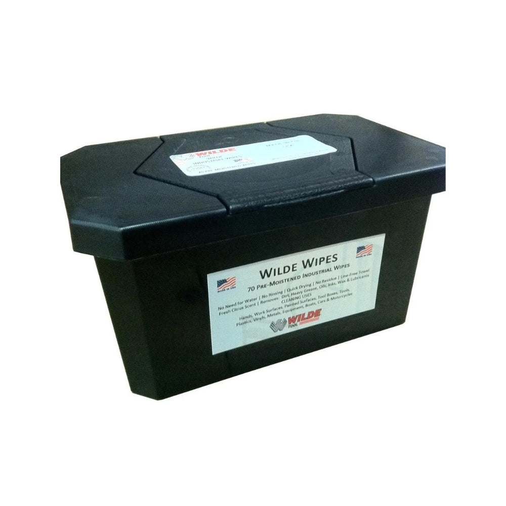 Wilde Tool Industrial Wipes - 8″ x 7″ Pre-Moistened 70/Box | WIL-13300/BB