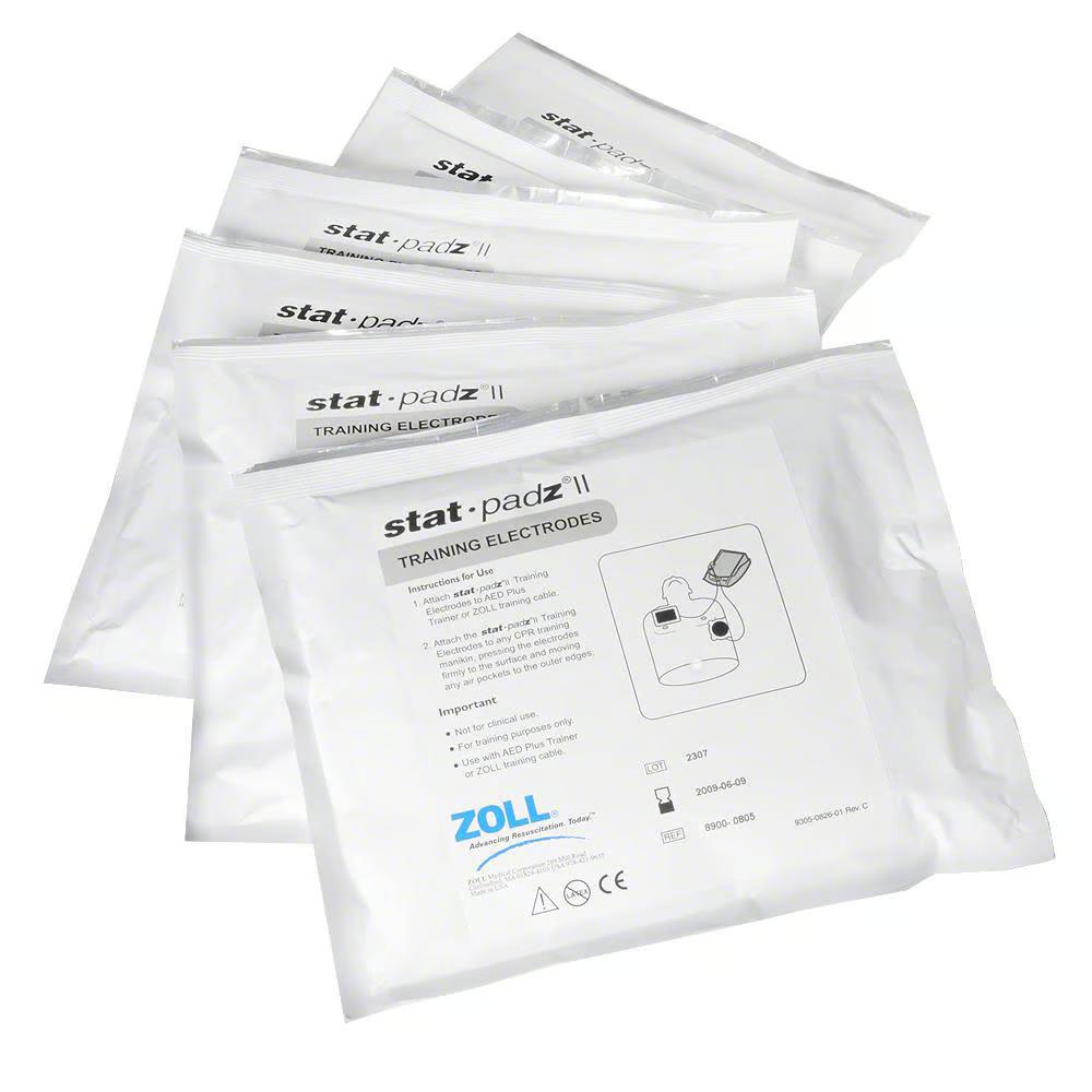 Zoll AED Stat-padz II Training Electrode Pads - Pack of 6 pairs | CPR-8900-0805-01