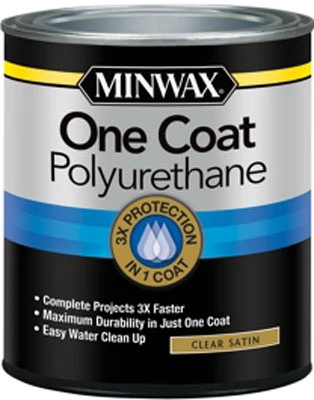 One Coat Crystal Clear Satin Polyurethane Quart