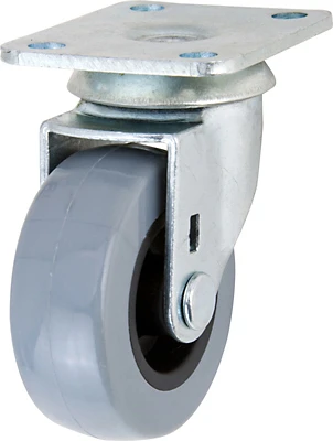 Swivel Plate Caster, 2-inch, 110 Lb Load Capacity, Gray