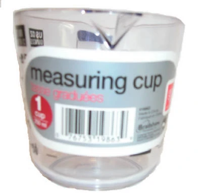 Durable 1-cup Clear San Plastic Measuring Cup