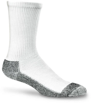 Men's Extra Large Work Socks, Double Cushioned, White And Black, Durable Comfort
