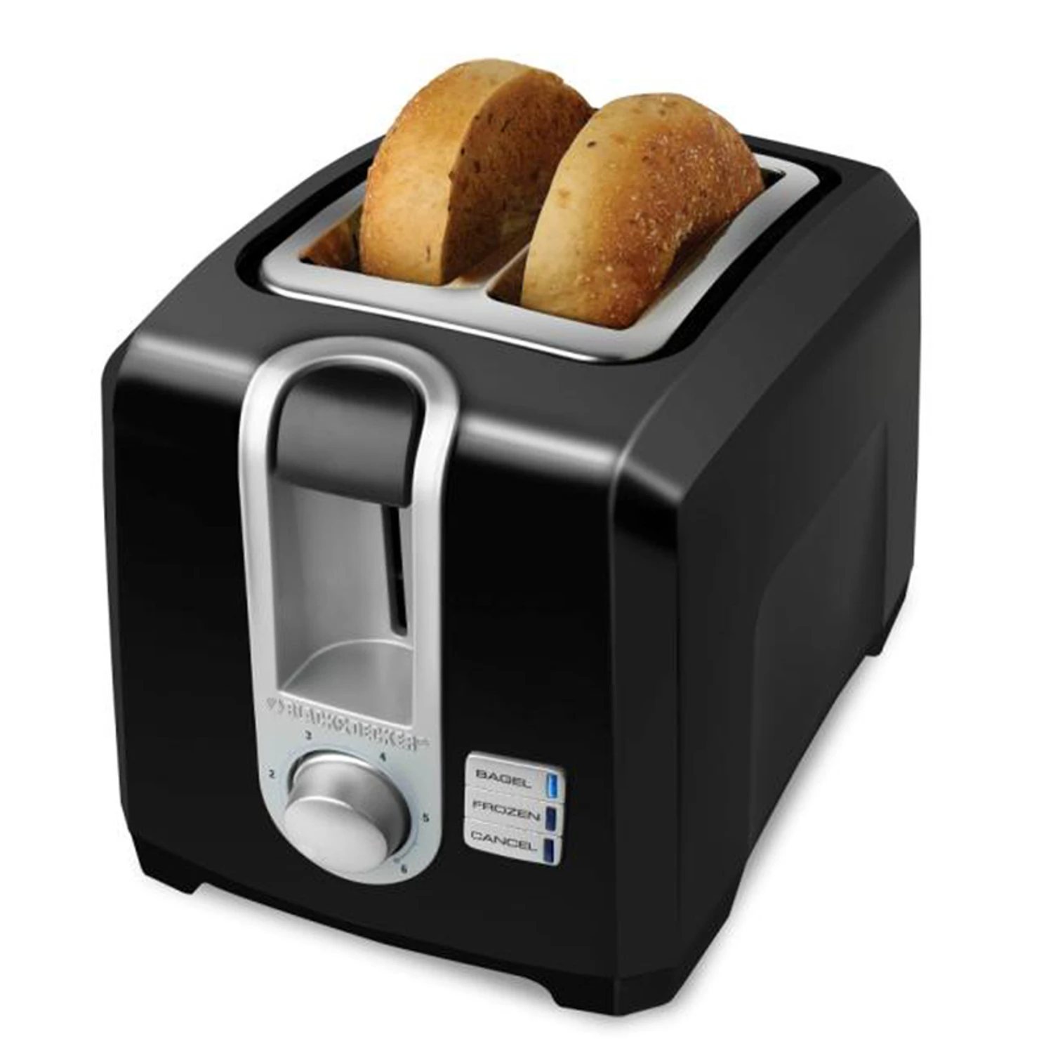 T2569b 2-slice Metal Toaster – Compact Black Finish With 6 Shade Settings