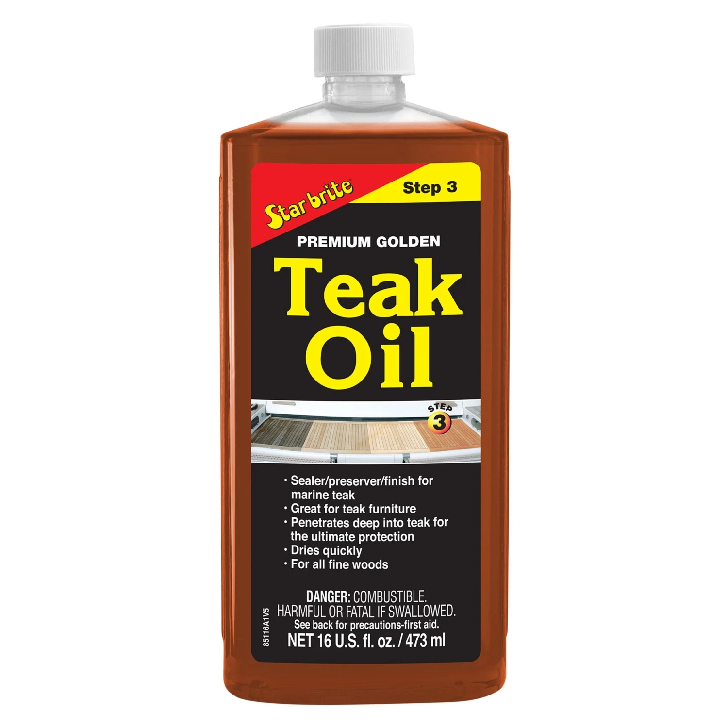 Premium Teak Oil, 16 Oz.