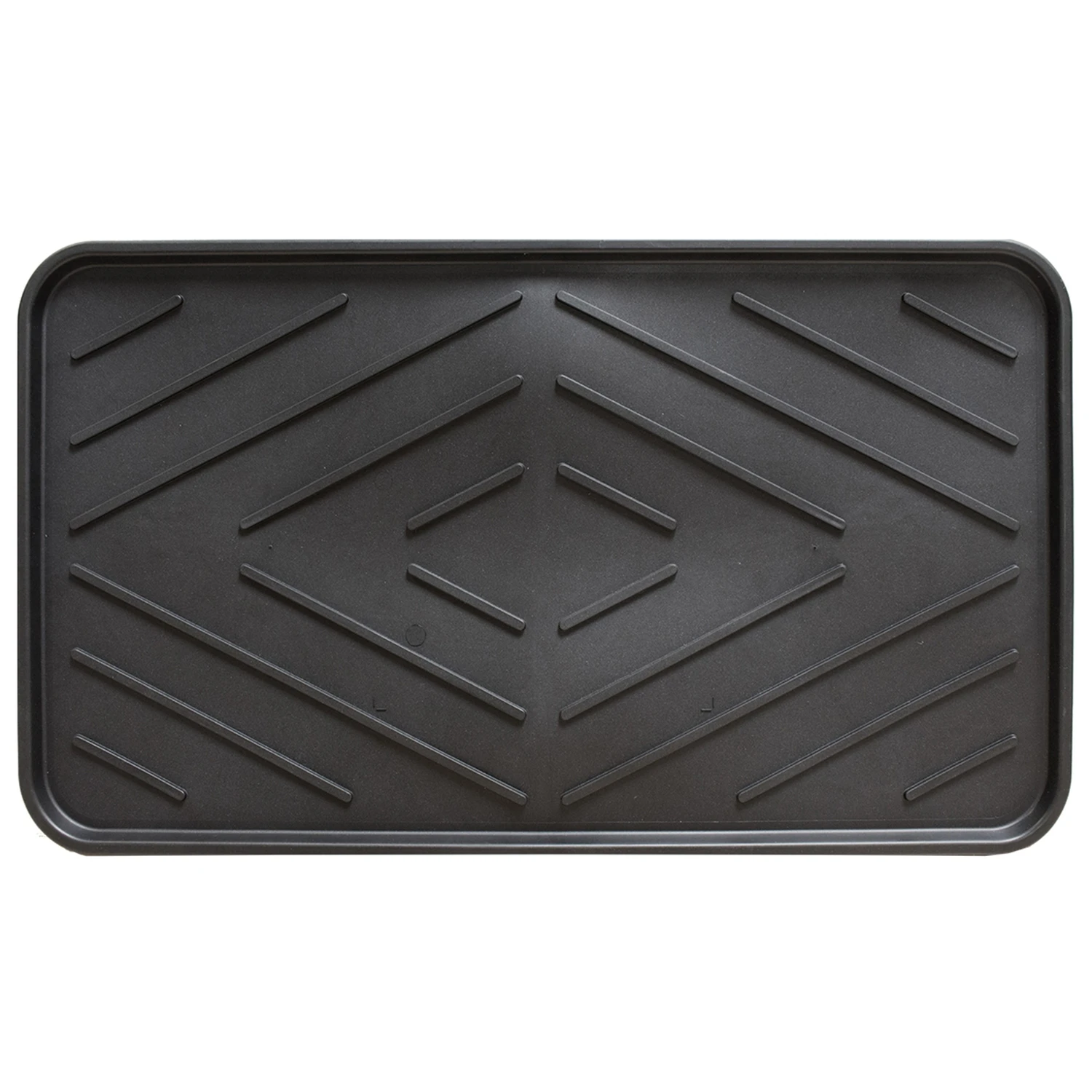 14 In. L X 25 In. W Black Pvc Boot Tray For Indoor And Outdoor Use