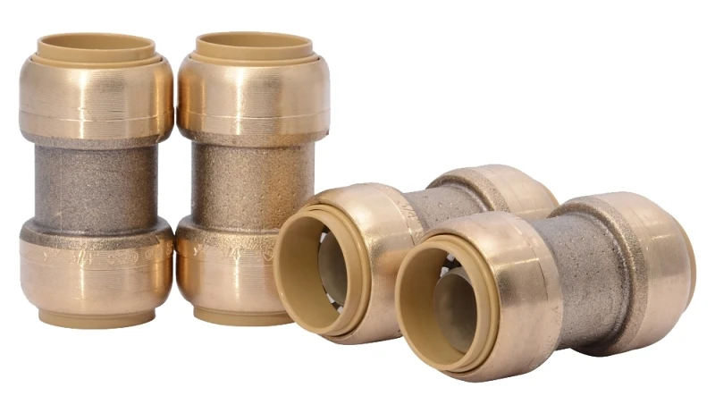 3/4 In. Push-to-connect Straight Brass Coupling (4-pack)