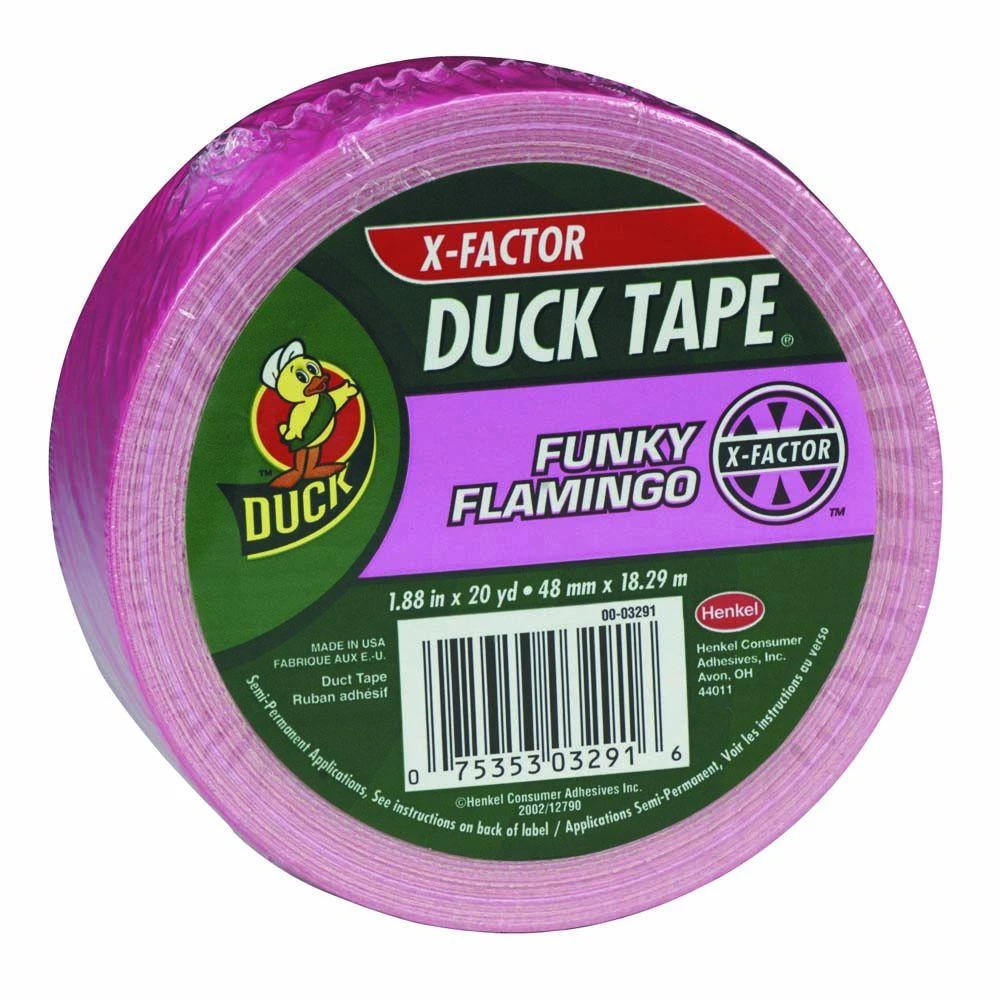 X-factor Neon Pink Duct Tape, 1.88-inch X 15 Yards For Crafts And Repairs