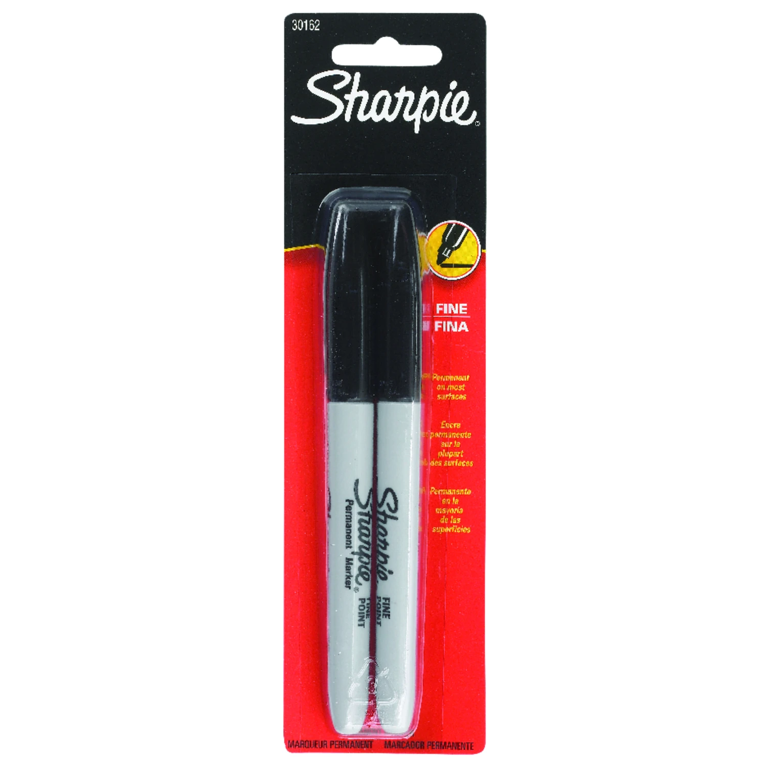 Black Fine Point Permanent Marker (2-pack)
