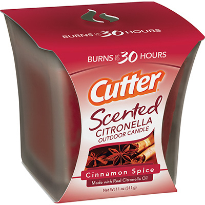 11 Oz. Cinnamon Spice Scented Citronella Outdoor Candle, Model Hg-96150