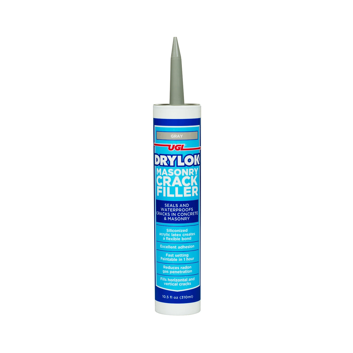 10.5 Oz. Gray Latex Masonry Crack Filler - Waterproof & Paintable