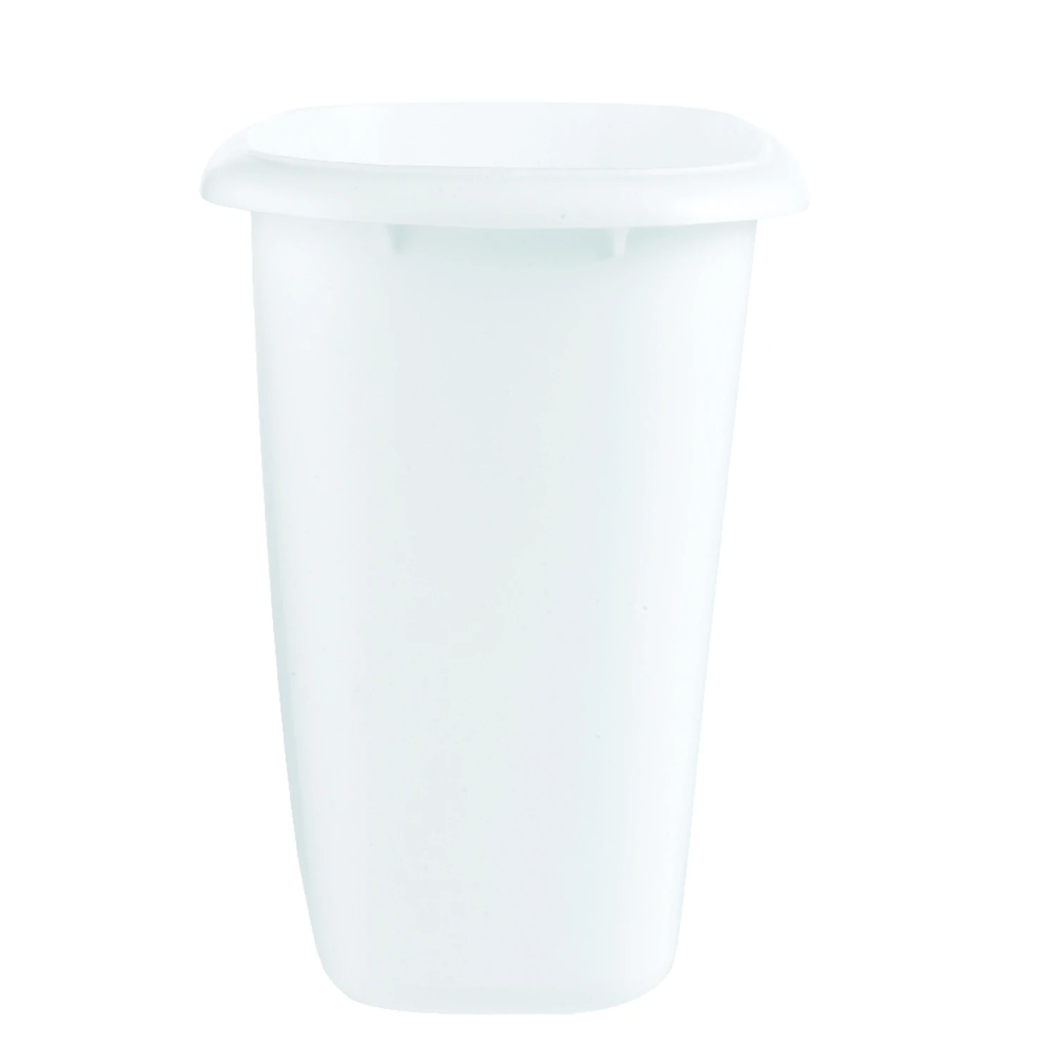 6 Quart White Plastic Wastebasket - Durable And Easy To Clean