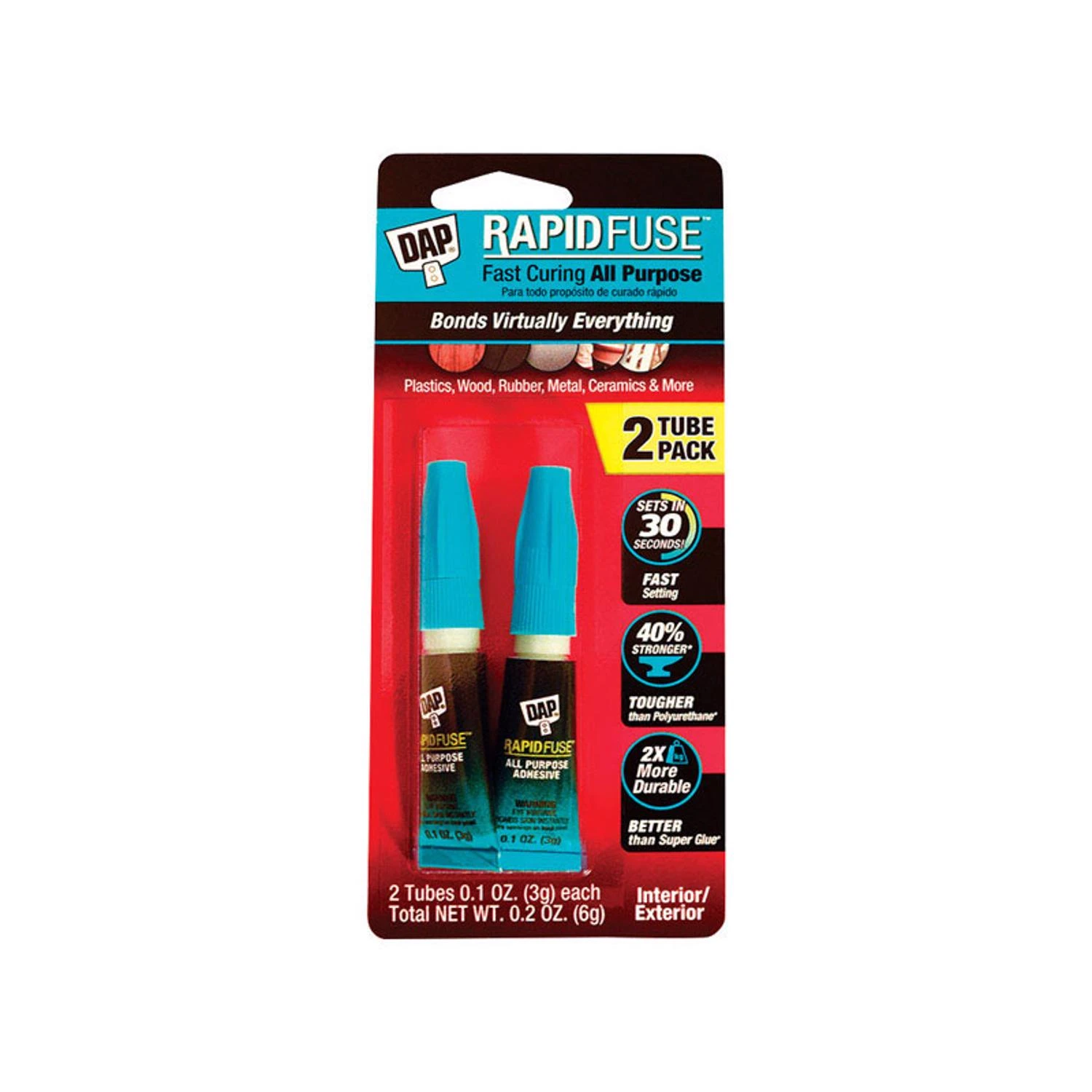 Rapid Fuse Adhesive, All-purpose, 3-gm. Each, 2-pk.