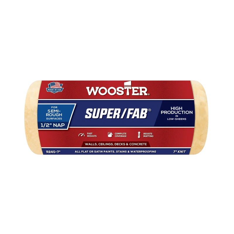 Super/fab Knit 1/2 In. X 7 In. W Regular Paint Roller Cover 1 Pk