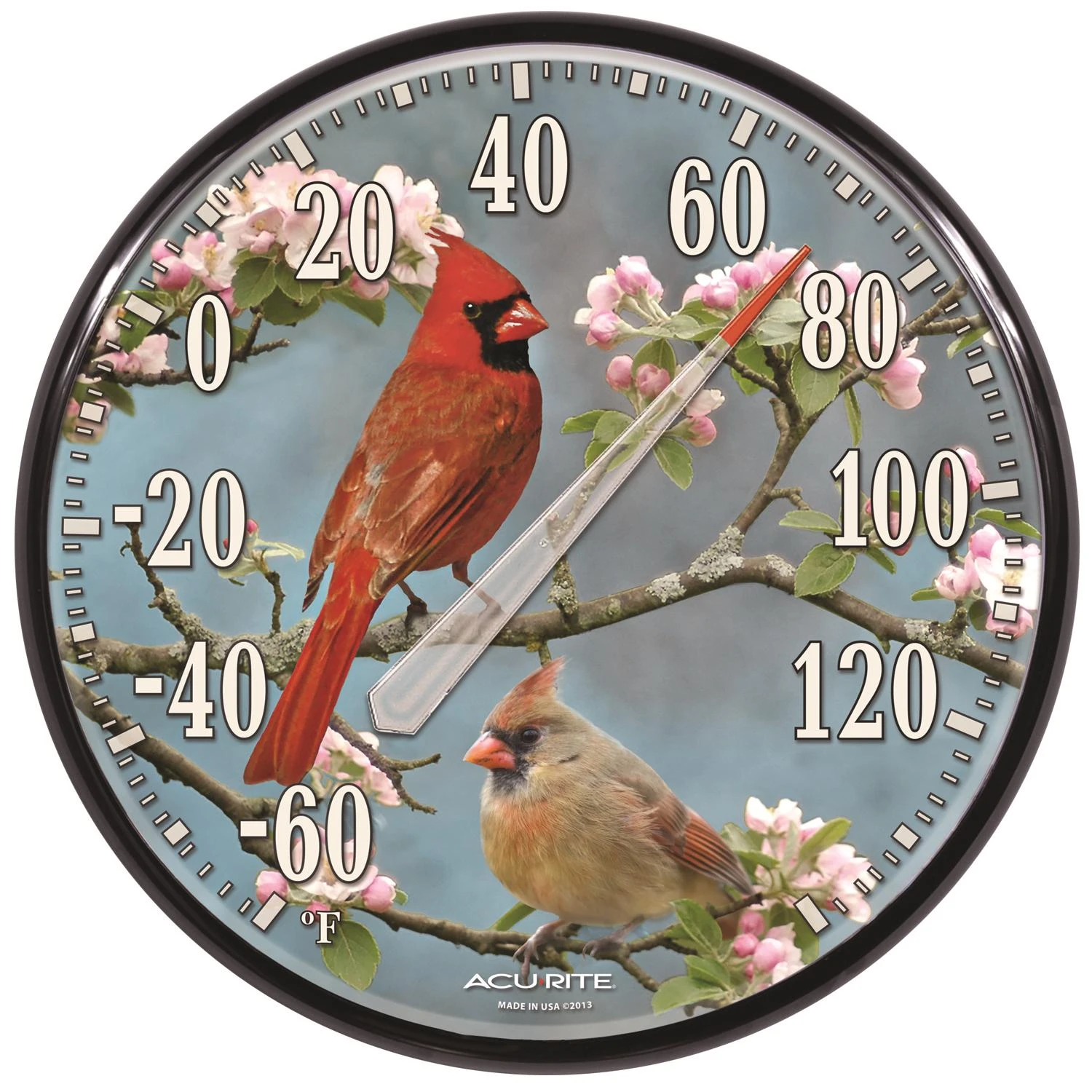 12.5" Cardinal Outdoor Wall Thermometer -60 To 140 Degrees Fahrenheit