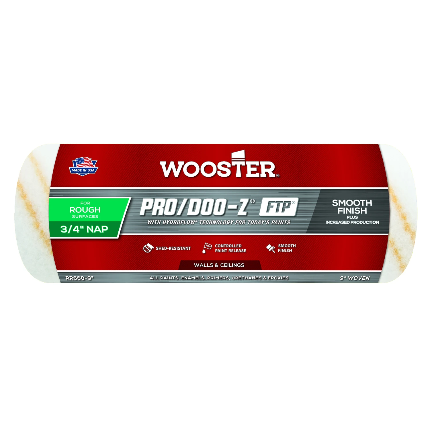 Pro/doo-z Ftp 9 In. X 3/4 In. Woven Fabric Roller Cover