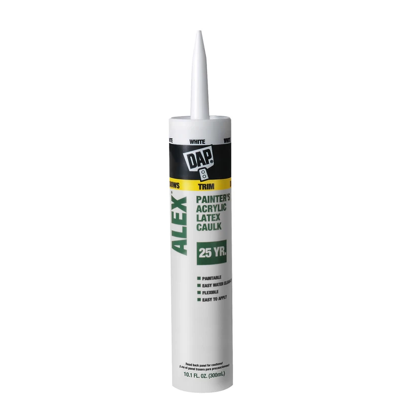 Alex Acrylic Latex Caulk, White, 10.1 Oz.