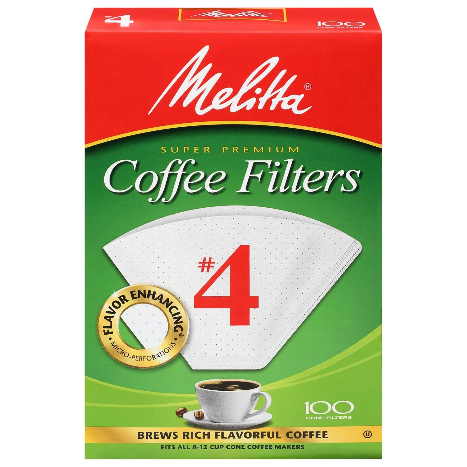 #4 Cone 8-12 Cup White Coffee Filter (100-pack)