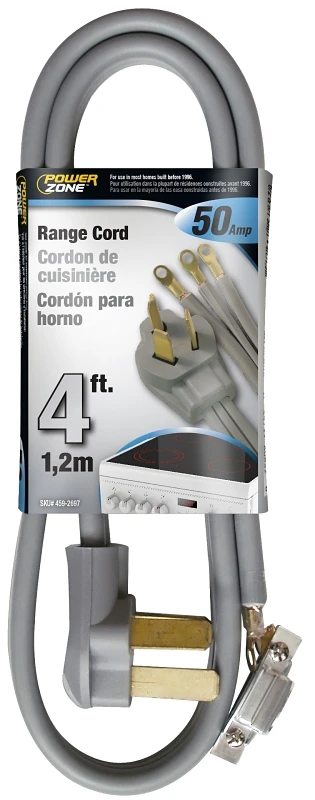 Orr628104 4-foot Range Cord 6/2 & 8/1 Gray Heavy-duty