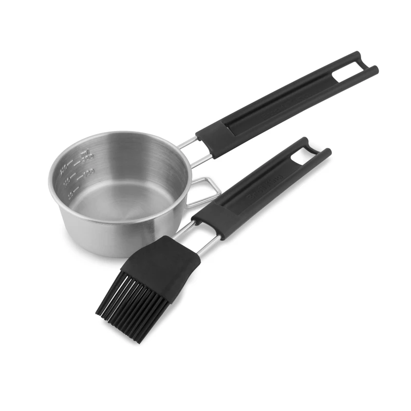 Deluxe Silicone Basting Brush & Stainless Steel Bowl Set - Model 61490