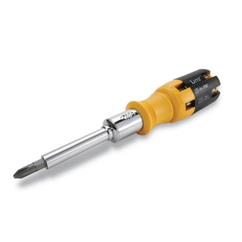 15-in-1 Ratcheting Screwdriver Yellow/black Model 21002