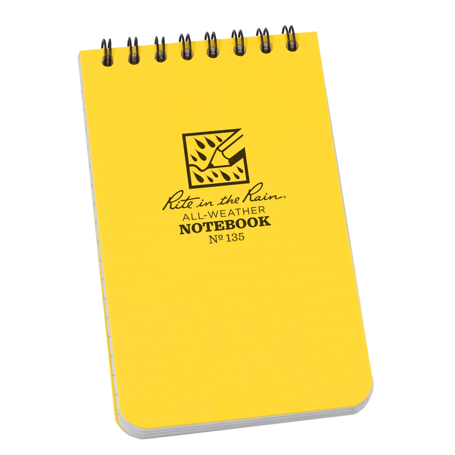 Weatherproof 3x5 Top-spiral Notebook | Yellow Cover | Compact, Durable Note Pad