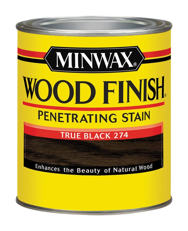 Wood Finish True Black Oil-based Penetrating Stain, 1 Quart