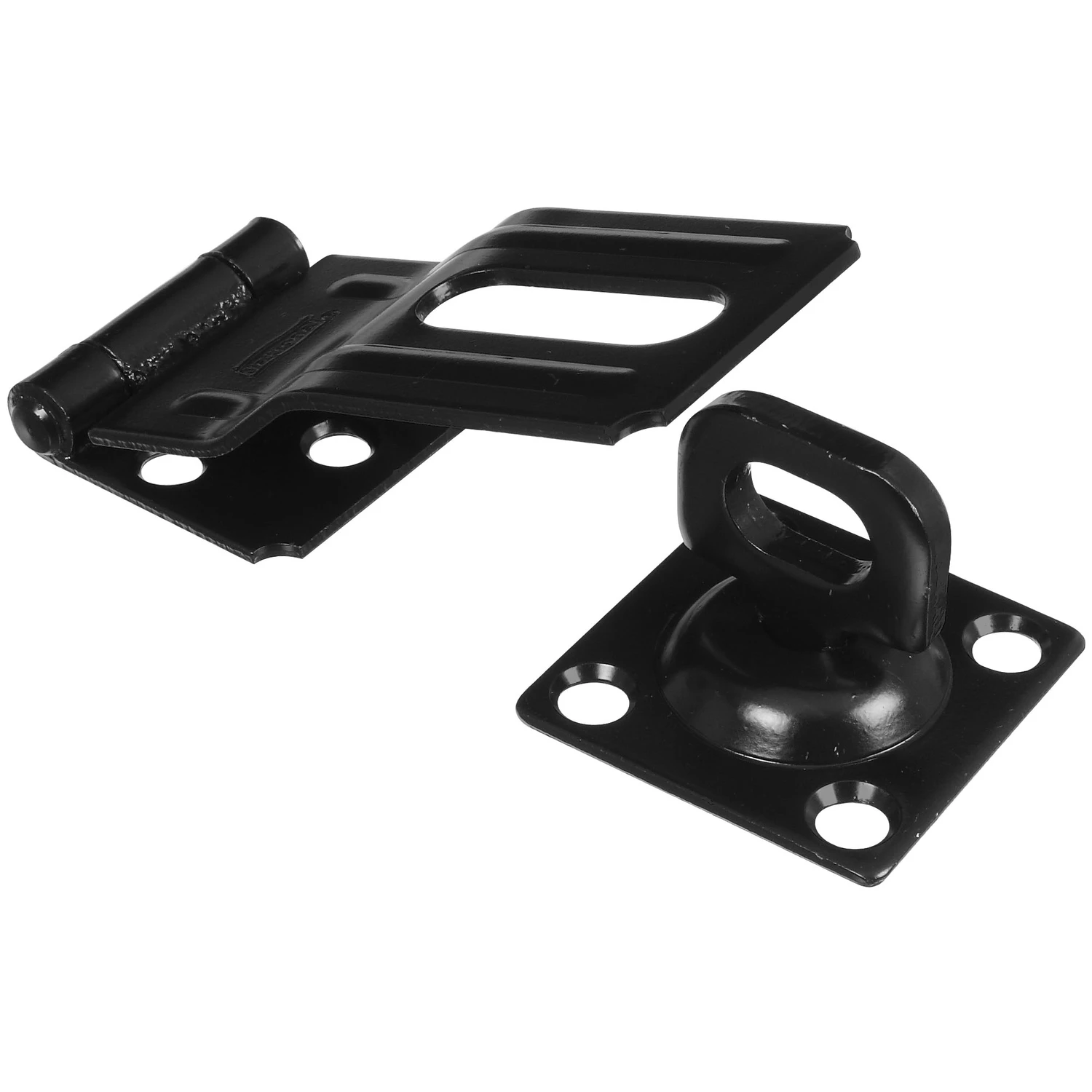 Swivel Staple Safety Hasp, Black, 3-1/4 In.