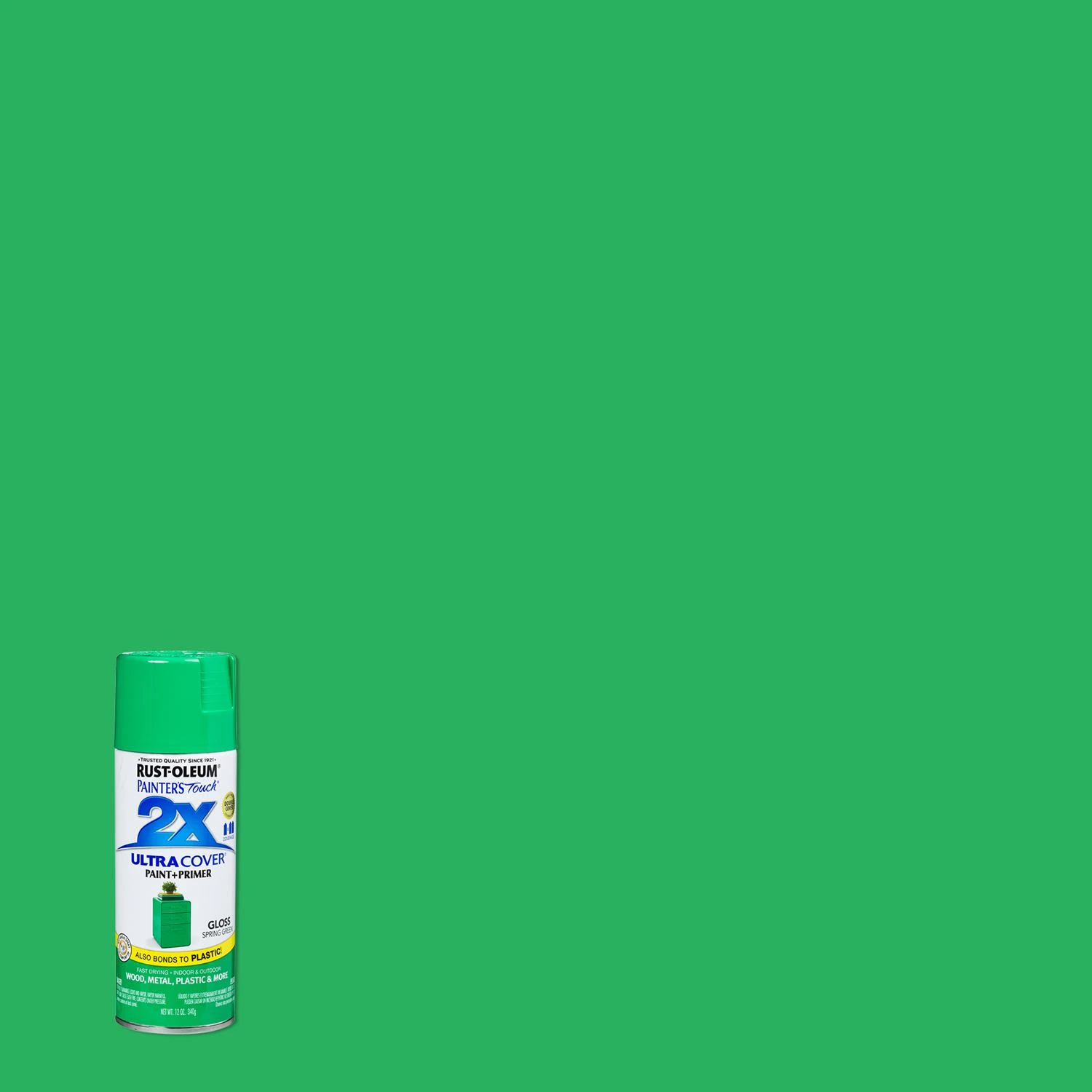 Vibrant Spring Green 2x Ultra Cover Gloss Spray Paint - 12 Oz