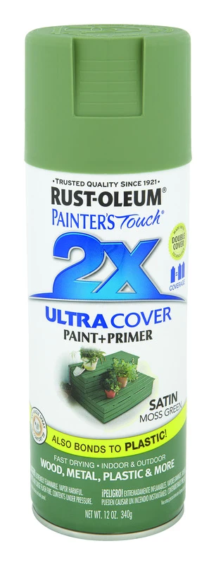 Elegant Moss Green Satin Spray Paint - 12 Oz.