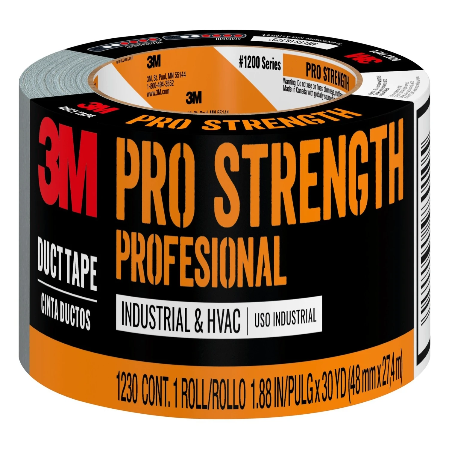 Pro-strength Duct Tape 1.88 In X 30 Yd – Heavy-duty, Weather-resistant For Hvac & Repairs