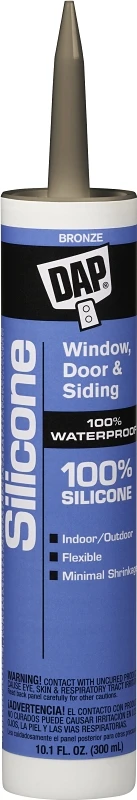 Silicone Rubber Sealant, Bronze, 9.8-oz.