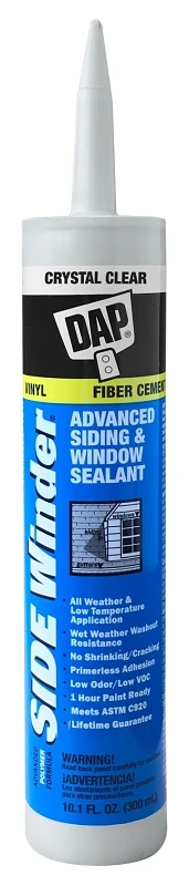 Side Winder Siding & Window Caulk, Clear, 10.1-oz.