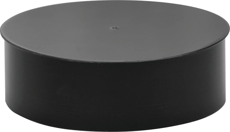 7 In. Diameter 24 Gauge Black Steel Pipe End Cap