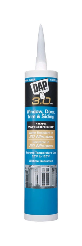 3.0 Clear Polymer Door, Siding And Window Sealant 9 Oz - High Performance