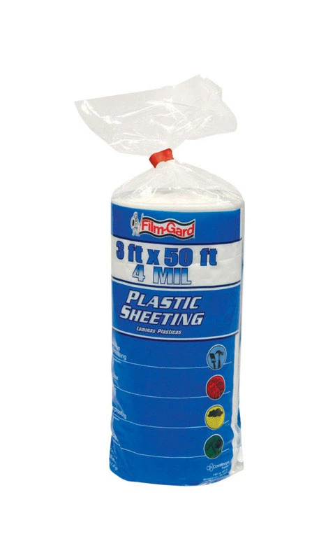 Film-gard 3 Ft X 50 Ft. Clear 4 Mil. Poly Film Sheeting